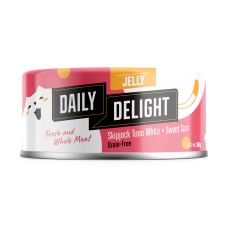 Daily Delight Jelly Skipjack Tuna White with Sweet Corn 80g Carton (24 Cans)